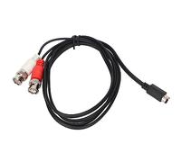 Cavo MINI DIN da 4 Pin a 2 BNC, Plug and Play da 4,9 Piedi Resistente Ai Graffi Cavo MINI DIN da 4 Pin Maschio a 2 BNC Maschio Cavo Sdoppiatore a Y Nucleo in Rame per il