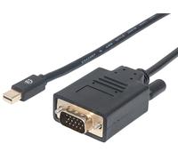 Cavo Mini DisplayPort 1.2a a VGA 1.8m, risoluzione 1920x1200 - Manhattan ICOC MDP-VGA-018