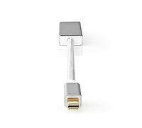 Cavo Mini DisplayPort | DisplayPort 1.2 | Mini DisplayPort maschio | DisplayPort femmina | 21.6 Gbps | Placcato oro | 0.20 m | Tondo | Intrecciato | Argento | Confezione con finestra