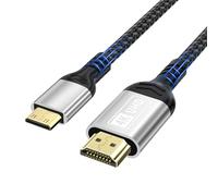 Cavo Mini HDMI a HDMI 1M,4K@60Hz Cavo Mini HDMI,Cavo HDMI a mini hdmi 2.0 18Gbps Supporta UHD 3D HDR ARC,Compatibile con Raspberry Pi Zero Laptop Monitor portatile Nikon Canon Videocamera