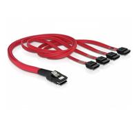 Cavo mini SAS 36pin a 4x SATA, 0,5 m, Rosso