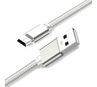 Cavo Mini USB 1M Cavo da USB 2.0 a Mini B Cavo di trasferimento dati e caricatore compatibile con Dash Cam, lettore MP3, PDA, fotocamera, scanner e altri dispositivi Mini USB (Argento)