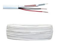 CAVO MINICOASSIALE RG59 100MT + 2X0,5MM BIANCO 7MM -VISRG59UP-100 TECNO-ESHOP