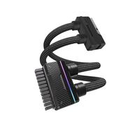 Cavo Modulare Pieghevole A 90 Gradi A 24 Pin per Sincronizzazione Illuminazione ARGB, Completamente Modulare, 5V, 30 cm, Nero.