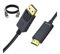 Cavo Monitor | Cavo DP Unidirezionale 4K 1,8 m - Dati Sostituzione Fili Lunghi per Video Internet Streaming Teatro Professionisti IT