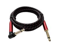 Cavo Mono Da 6,35 Mm Per Chitarra Placcata Oro Facile Usare | Blocca efficacemente le interferenze esterne, garantendo una trasmissione fluida del segnale.(Red,6m)