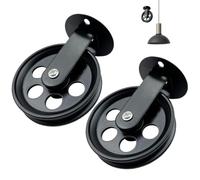 Cavo montato a parete e soffitto - Accessori per lampadari da soffitto in ferro stile retrò americano, cavo singolo montato a soffitto - 2 pezzi di cavo, pulegge per cavi montate sulla coppia