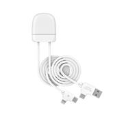 Cavo Multi USB 4in1 - AIRTAG Integrato Certificato Da Apple - Ricarica Veloce 60W Trasferimento Dati 1m Di Lunghezza - Connettori Tipo C - Lightning - USB - USB C - Xoopar ICE TAG