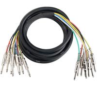 CAVO MULTICORE 8 X 6,3 MM JACK MONO A 8 X 6,3 MM JACK MONO 3 M PER STAGE