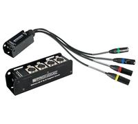 Cavo Multicore Cavi Ciabatta Stagebox 4x XLR DMX Femmina Maschio e RJ45 Cat5
