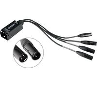 Pronomic NetCore SP-3M Multicore-Spliss maschio - Peitsche con 4 connettori XLR (maschio) su presa RJ45 - per la trasmissione di segnali analogici o digitali tramite cavo di rete