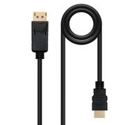 NANOCABLE 10.15.4301 - Cavo convertitore da Displayport a HDMI, Displayport/maschio - HDMI/MASCHIO, nero, 1 m