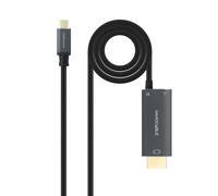 NANOCABLE 10.15.5182 - Cavo convertitore USB-C a HDMI V2.1 8K 60Hz con USB-C PD 100W, alluminio, 1,8 m