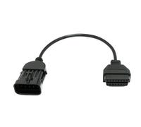 SYSTEM-S Cavo OBD 30 cm OBD 2 Presa per Vauxhall 10 Pin in Nero per Auto Diagnostica