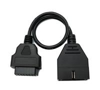 Cavo OBD 30 cm OBD 2 Jack per General Motors 12 pin nero per diagnostica auto