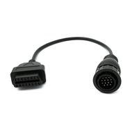 Cavo OBD 30 CM OBD 2 Jack per Mercedes Benz 14 pin nero per diagnostica auto