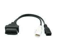 Cavo OBD 30 CM OBD 2 Presa Per Audi 2x2 In Nero Per Diagnosi Auto