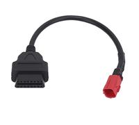 Cavo OBD Adattatore OBD Connettore OBD2 Flessibile Durevole Cavo diagnostico ABS nero di alta qualità per la modifica della manutenzione del motociclo 1 pezzo
