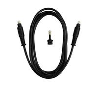 EKON Cavo toslink, cavo in fibra ottica, maschio maschio, adattatore Toslink 3.5mm incluso, 1.8 metri, per home theater, dolby digital, DVD, TV, Smart TV, MacBook