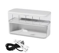 Cavo Organizer Box - Organizzatore Di Stoccaggio Del Cavo Trasparente | Casella Di Gestione Dei Cavi Con Scomparti | Custodia Per Fili Del Caricabatterie Per La Scrivania E Il Cassetto | Organizzatore