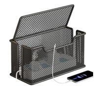 Cavo Organizer Power Strip Box - Concettore a filo robusto, contenitore di stoccaggio resistente al calore | Design di ferro elegante, organizzatore di grandi capacità, gestione dei cavi affidabile pe