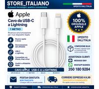 Cavo Originale Apple USB-C a Lightning 1m iPhone iPad MUQ93ZM/A Bulk