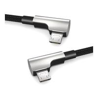 Cavo OTG da micro a micro USB da 0,3 m, spina angolata, per computer da bici Bosch Intuvia, Nyon 1, Kiox, Yamaha, cavo dati, cavo di ricarica, USB 2.0, nero