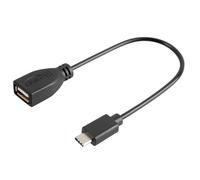 Cavo OTG Usb > Usb Type-C - 20 cm - Nero
