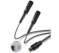 Cavo Ottico Audio Digitale Toslink Digitale da 1 Ingresso a 2 Uscite, Cavo Audio Ottico per Home Theater, Lettore DVD, TV, 0,3 m (da 1 Maschio a 2 Femmelle)
