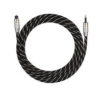 Cavo ottico Jack, Cavo Toslink a Mini Toslink da 3,5 mm, Cavo audio digitale ottico per Toslink, connettore placcato oro, adattatore per cavo audio ottico nero(1,5 m)