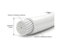 Cavo Parafil 9 mm in Terylene con Guaina Bianca in Alkathene - Vendita al Metro