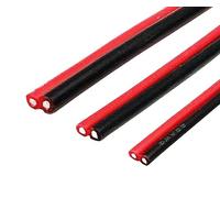Cavo parallelo doppio rosso e nero in silicone a 2 pin, cavo parallelo doppio rosso e nero, resistente alle alte temperature fino a 200 gradi, AWG 28 26(10m,22 AWG)
