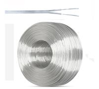 Cavo Parallelo Trasparente A 2 Conduttori Calibro 28-14, Filo Elettronico Isolato In PVC E Rame Stagnato, Filo Flessibile Da 300 V for Applicazioni In Elettrodomestici, LED E Audio(15ft,22AWG)