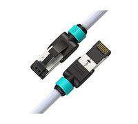 Cavo Patch 30 gauge multicolore 26AWG White Cord + Aqua Ring (15ft ~ 100ft) 20 FT (26AWG) - 1 Pack (14.96)