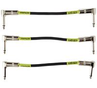 CAVO PATCH AUDIO JACK ANGOLATO 15 24 CM CONFEZIONE 3 PEZZI NERO COLLEGAMENTO STR