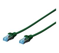 CAT 5e SF-UTP patch cord, Cu, PVC AWG 26/7, length 0.5 m, color green