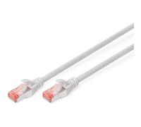 Cavo patch CAT 6 S-FTP, Cu, LSZH AWG 27/7, cavo digitus da 0,25 metri colore grigio e arancione per comunicazioni di rete