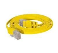 Cavo patch Cat.6 U/UTP non schermato piatto giallo cavo patch super piatto da 30 m ad es. per la posa sotto tappeti e battiscop NEW