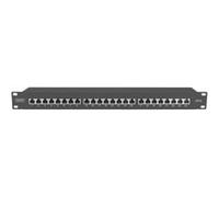 Cavo patch CAT 6A, classe EA, schermato, Patch Panel Nero, classe EA, schermato, RJ-45, Cat6a, Nero, Acciaio, Montaggio a rack, 1U