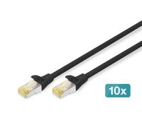 Digitus Cavo LAN Cat 6A S/FTP RJ45 3 m 10 pezzi Nero
