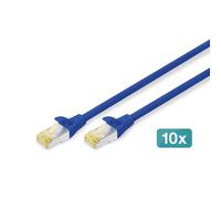 Cavo patch cat 6a s/ftp 10 pezzi lunghezza 1 mt. colore blu
