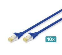 Cavo Patch Cat 6A S/Ftp 10 Pezzi Lunghezza 1 Mt. Colore Blu