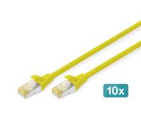 Cavo Patch Cat 6A S/Ftp 10 Pezzi Lunghezza 1 Mt. Colore Giallo