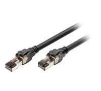 Digitus Cavo LAN Cat 8.1-3 m - AWG 24/7 - fino a 40 Gbit/s - Cavo di rete RJ45 - S/FTP - PoE++ - LSZH - Compatibile con Cat7, Cat6A, Cat6 - Nero