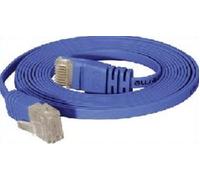 Cavo patch di alta qualità, piatto, U/UTP, non schermato, Cat 6, blu, 3,0 m Cavo patch super piatto ad es. per la posa sotto t NEW