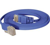 Cavo patch di alta qualità, piatto, U/UTP, non schermato, Cat 6, blu, 7,5 m Cavo patch super piatto ad es. per la posa sotto t NEW