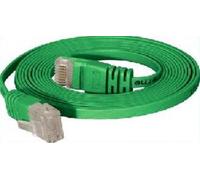 Cavo patch di alta qualità piatto U/UTP non schermato Cat 6 verde 100 m Cavo patch super piatto ad es. per la posa sotto tappe NEW