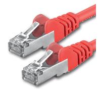 Cavo patch di rete FTP schermato in lamina CAT 5e 1aTTack con 2 connettori RJ45, 2 m, rosso