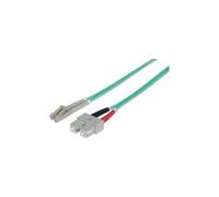 INTELLINET 750165 Cable DE Fibra OPTICA 3 M OM3 LC SC Aqua