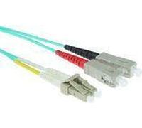 Cavo patch in fibra multimodale ACT da 12 metri LSZH 50/125 OM3 duplex con connettori LC e SC LC/SC 50/125 DUP OM3 12.00M (RL86